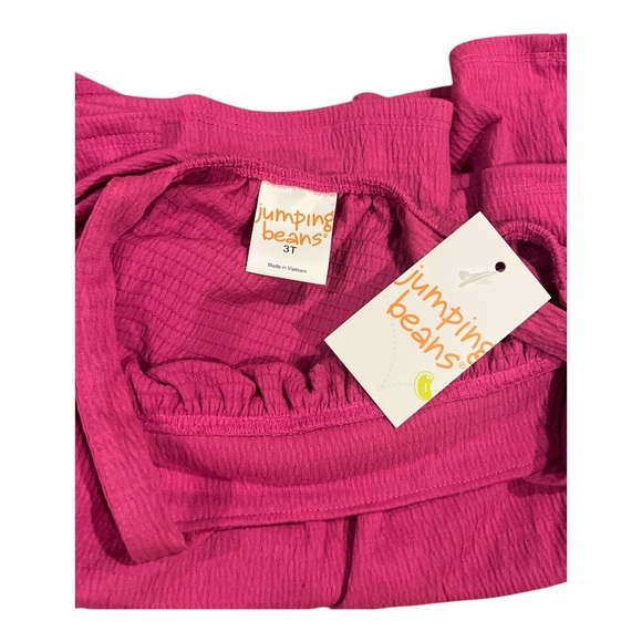 Jumping Beans Toddler Girl Dropped Waist Knit Tank Top Pink Sleeveless Dress 3T - Picture 4 of 5